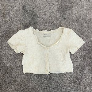 Urban outfitters cropped button up shirt